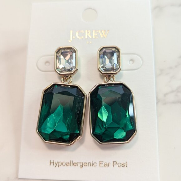 J.Crew Factory Crystal Drop Statement Earrings - Picture 8 of 8